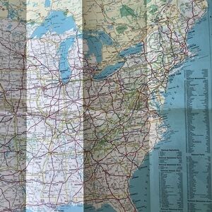 Vintage Retro Shell Motorist Club United States National Parks & Monuments Map